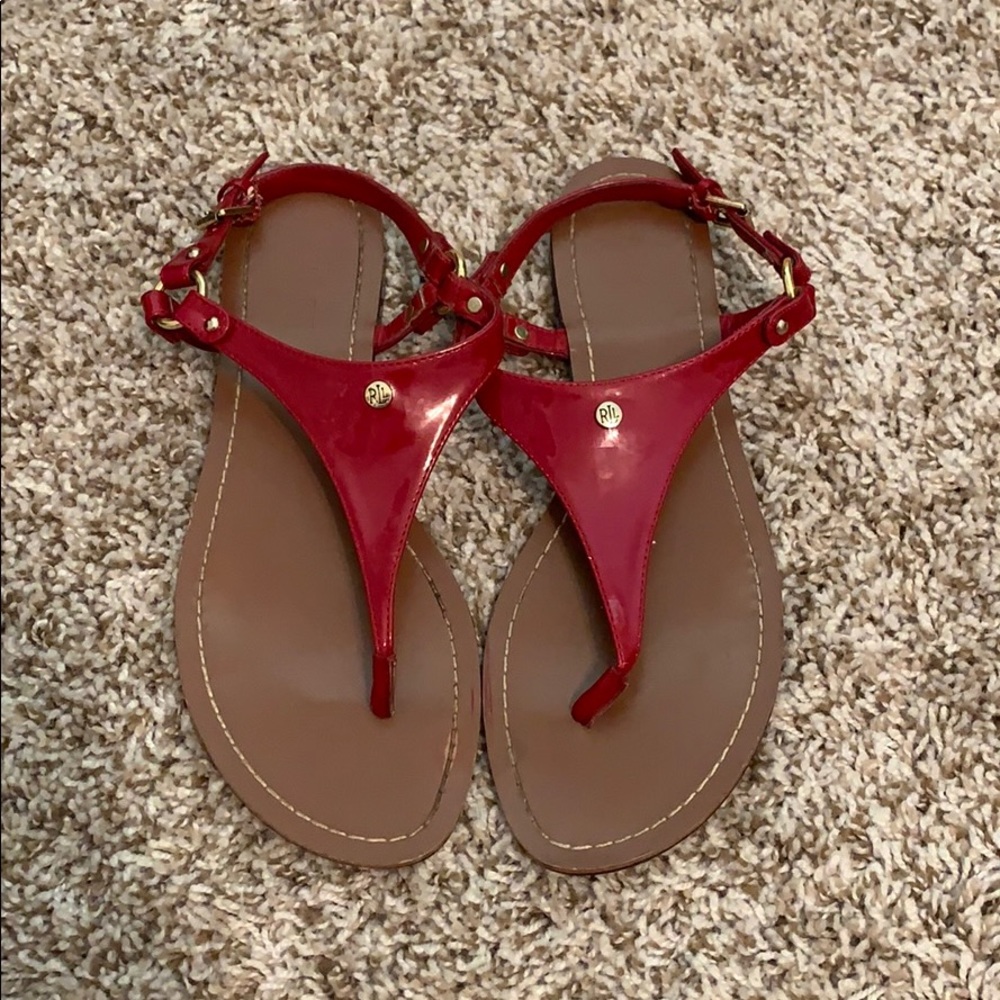 RALPH LAUREN // Red Sandals